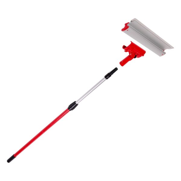 ZuperPRO Professzionális Glett Lehúzó | Cserélhető Szuper Rugalmas Rozsdamentes Acél Penge 0.3 mm - 15 cm, + Fogantyú Adapter + Teleszkópos Hosszabbító 2.2 méter